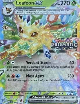 Pokemon SV Prismatic Evolutions 006/131 Leafeon ex (Prismatic Evolutions Stamp) - Pokémon - FashionsVida