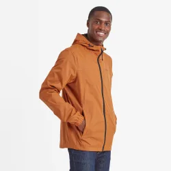 Craven Mens Waterproof Packaway Jacket Dark Orange - Size Small