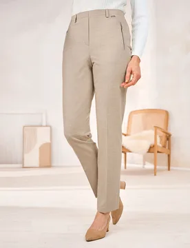 Edel-Schlupfhose-Wolltouch - Beigemeliert - female - Size: 46 - Avena - FashionsVida