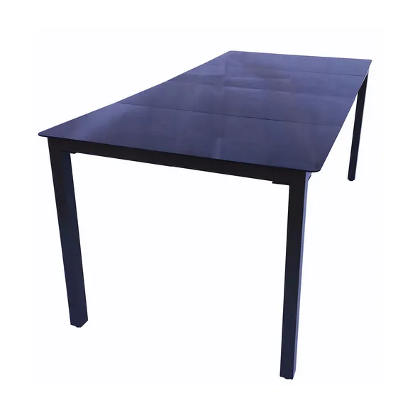 Gartentisch aus Alu 190x90 Schwarz - VCM - FashionsVida