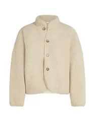 Chaqueta de aspecto de piel crema M