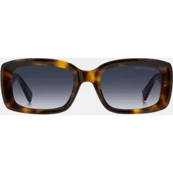 Gafa de sol de mujer rectangular en acetato con lente degradada