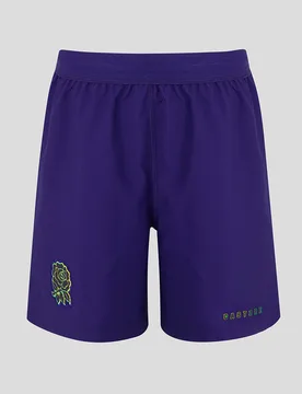 England Rugby Juniors 26/27 Alternate Replica Shorts - Rhodonite JM Unisex - Castore - FashionsVida