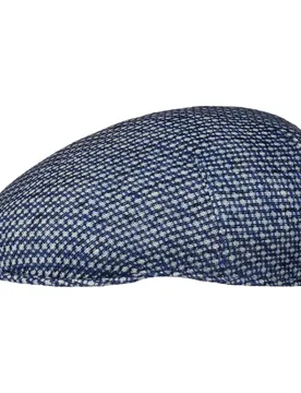 Miletto Linen Flat Cap by Alfonso DEste - blue - Size: L (58-59 cm) - Alfonso D´Este - FashionsVida