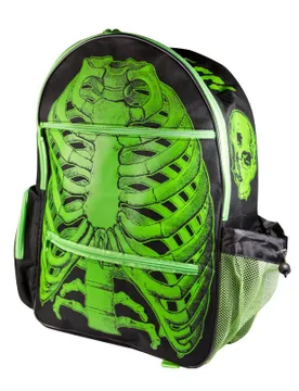 Kreepsville Gothic Rucksack Brustkorb schwarz-grün - Ripper Merchandise LTD - KF - FashionsVida