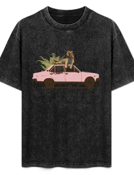 Tiger on Car T-Shirt Sports Casual Short Sleeve Cotton Tee - Aliexpress - FashionsVida