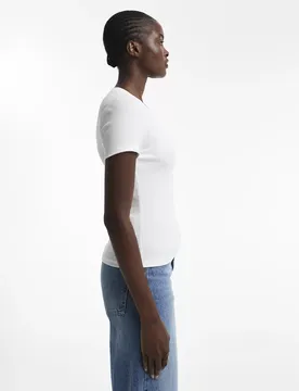 TKAJA RIB V-NECK TEE JR female
