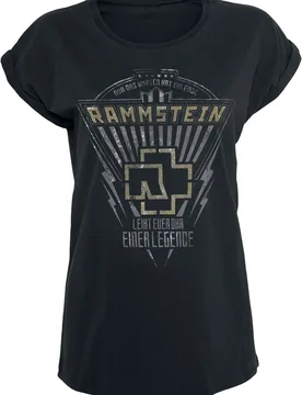 T-Shirt - Legende - S bis 3XL - für Damen - Größe S - schwarz - Lizenziertes Merchandise! - Frauen - female - Rammstein - FashionsVida