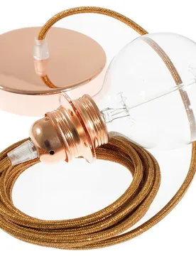 Cables Lampe Suspendue Pendel Pour Abat-jour Rl22 Diy 1 M Glittering Copper / Copper One Size - Creative - FashionsVida