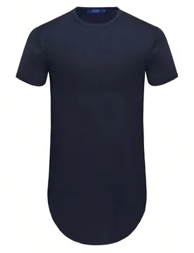 Camiseta de manga corta de cuello redondo casual y sencilla para hombres, versátil - Shein - FashionsVida
