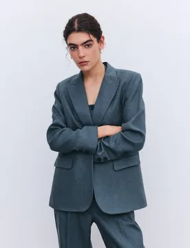 Blazer traje lino de mujer - Tintoretto - FashionsVida