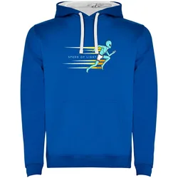 Speed Of Light Two-colour Hoodie Royal Blue / White 2XL Men