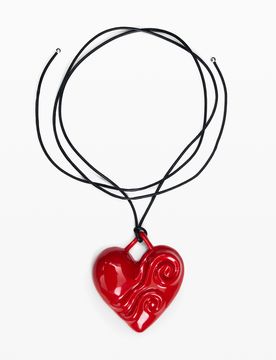 Collier cœur rouge zalio, Rouge, U