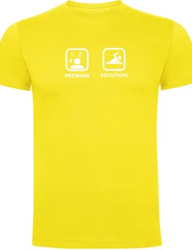 Problem Solution Swim Short Sleeve T-shirt Yellow M Men - Kruskis - FashionsVida