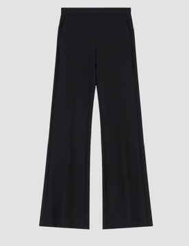 Pantalone flare a vita alta donna nero