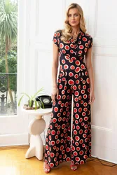 Wideleg Jumpsuit - Black - Size: 22