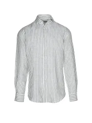 Camicia di lino LANO-W verde scuro 39