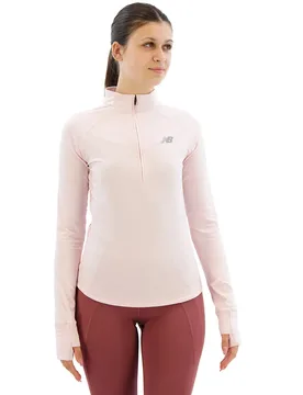 Maglietta A Maniche Lunghe Nb Harmony Half Zip Rose Sugar 685 S - New Balance - FashionsVida