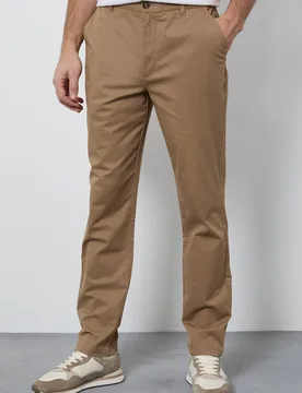 Men's Slim Fit Chino Trousers in Stone Size: 36R - Stone - Size: 36R - Burton - FashionsVida