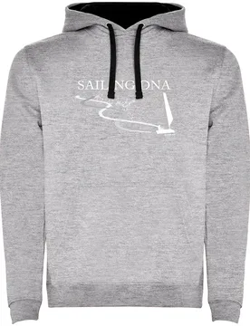 Sailing Dna Two-colour Hoodie Heather Grey / Black S Men - Kruskis - FashionsVida