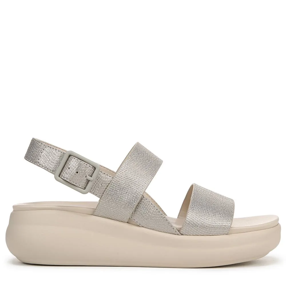 Women's Coast Slingback Sandals in Silver Size: 6 - Silver - Size: 6 - Naturalizer - FashionsVida