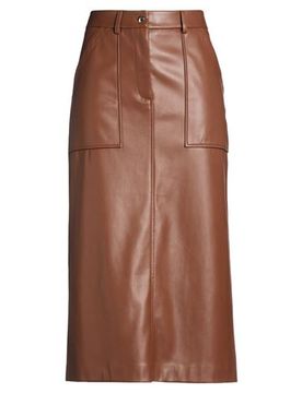 Midi-Rock Damen Braun 34,36,38 Damen