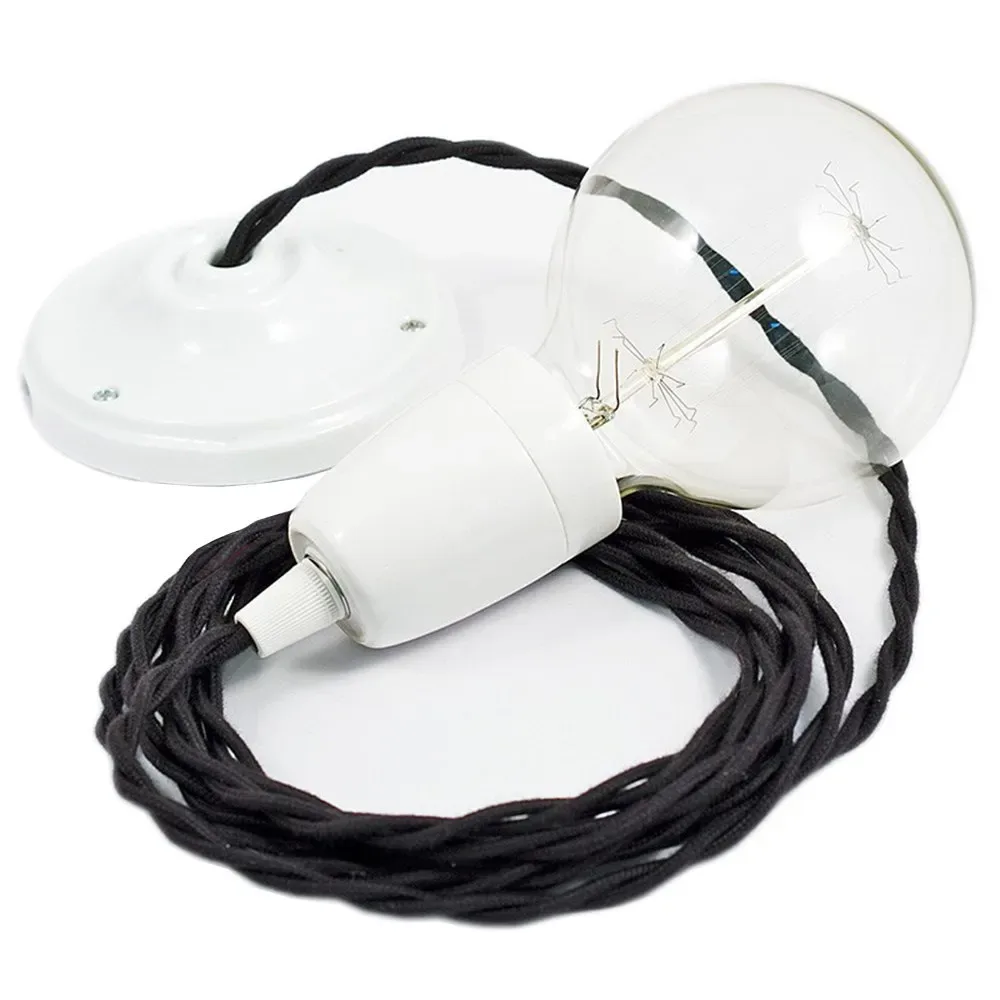Cables Suspension Luminaire Tc04 1 M Black / White One Size - Creative - FashionsVida