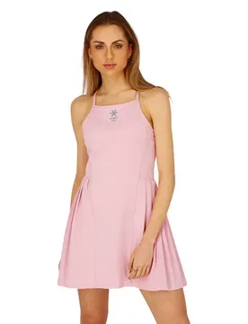 Robe Sans Manches Pleated Tech Fondant Pink XS