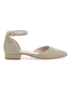Ballerine Platino con Cinturino alla Caviglia 2885 38