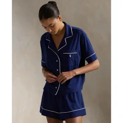Pijama corto de mujer con vivos a contraste
