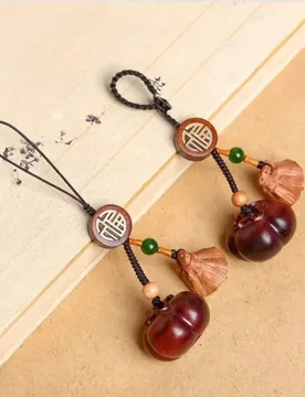 Lotus Peace Red Sandalwood Persimmon Good Fortune Keychain for Men and Women Car Key Ring Pendant Gifts - Aliexpress - FashionsVida