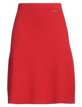 Falda midi Mujer Rojo M Mujer
