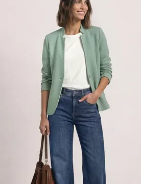 Blazer mit Reverskragen und Struktur female Grün - Street One - FashionsVida