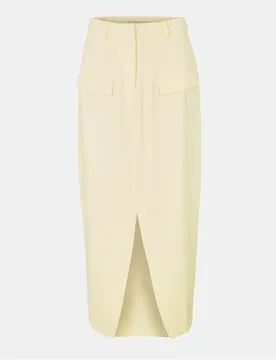 Womens The Ultimate Midi Skirt In Lime Cream - Size Small - Odd Muse - FashionsVida