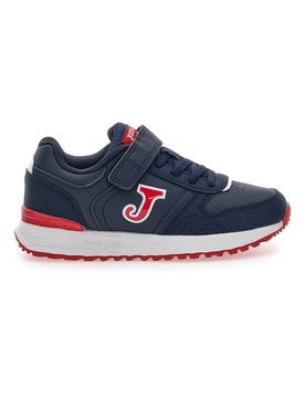 Sneakers blu con dettagli rossi e strappo Tornado JR 2503 28