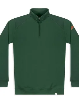 Women's Erin Quarter Zip Sweatshirt - Greener Pastures - Silverstick - FashionsVida