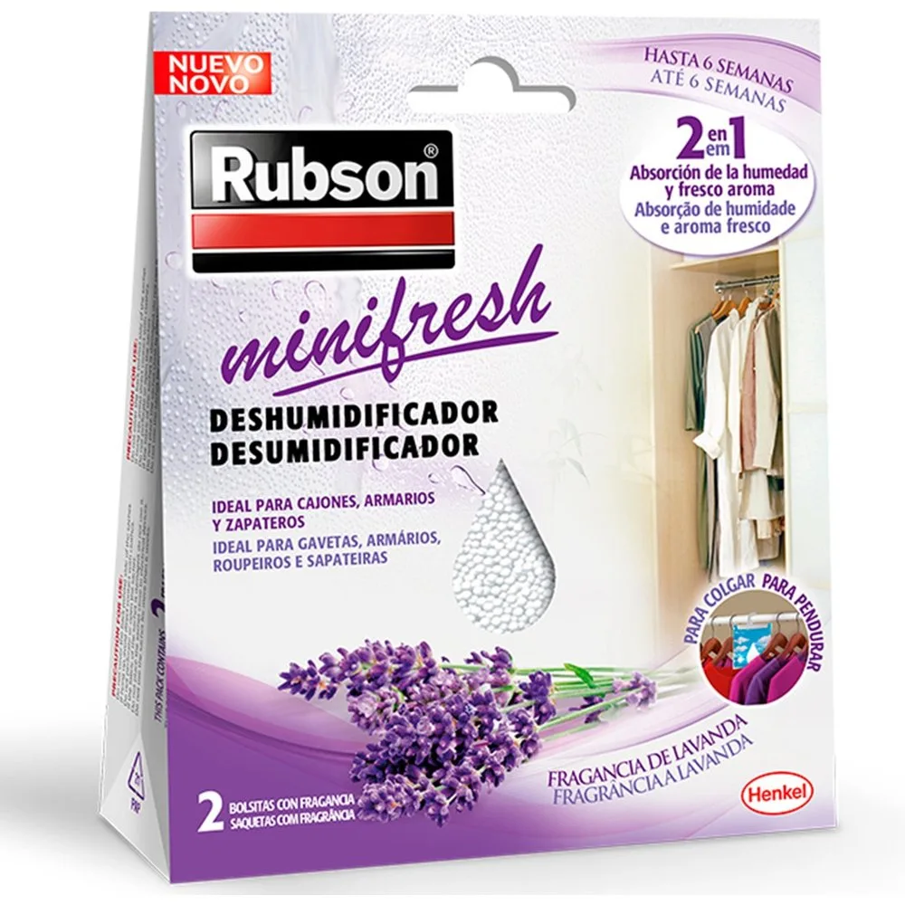 Deshumificador Mini-Fresh Lavanda Pack 2 bolsas x 50 g - RUBSON - FashionsVida
