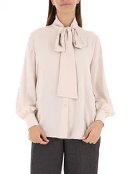 Blusa con fiocco CHAMPAGNE 50