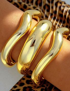 BOHO Juego de 4 piezas/3 piezas/1 pieza de brazaletes anchos de moda elegante exagerada vintage con moneda CCB, diseño geométrico asimétrico, onda