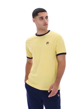Raffia Marconi Essential Ringer T-Shirt - XS - FILA - FashionsVida