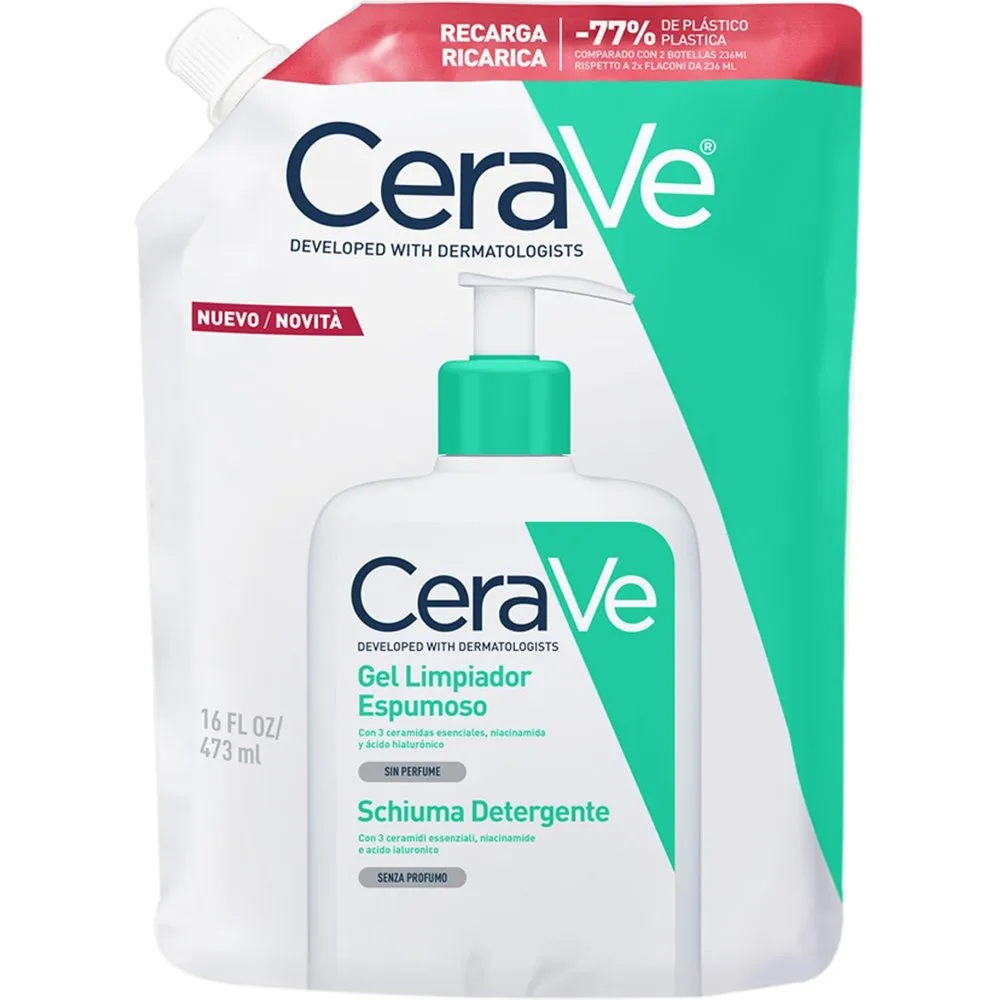 Recarga de Gel Limpiador Espumoso 473 ml - CeraVe - FashionsVida