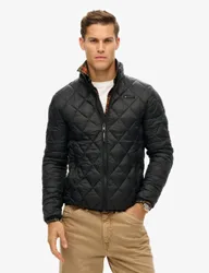 Quilted Padded Puffer Jacket Black male