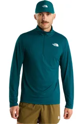 M 24/7 1/4 zip tee camiseta montaña manga larga hombre Verde (M)