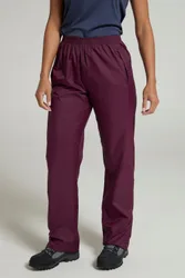 Pakka' Womens Isodry Over Trousers With Pockets Waterproof Everyday Pants Purple Polyamide - Size 12 Uk