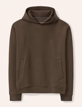 Sweatshirt mit Kapuze, noch offen: Filter Passform#normale Größen#untersetzte Größen, Farbe Braun, 28, weicher Baumwollmix pflegeleicht Herren - Walbusch - FashionsVida