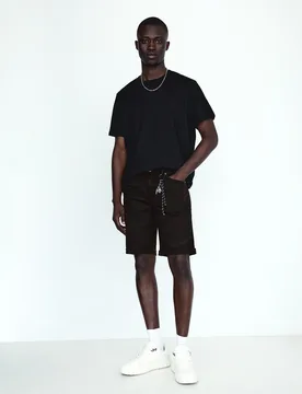Bermuda En Jean Retroussé 38 Noir - Bershka - FashionsVida