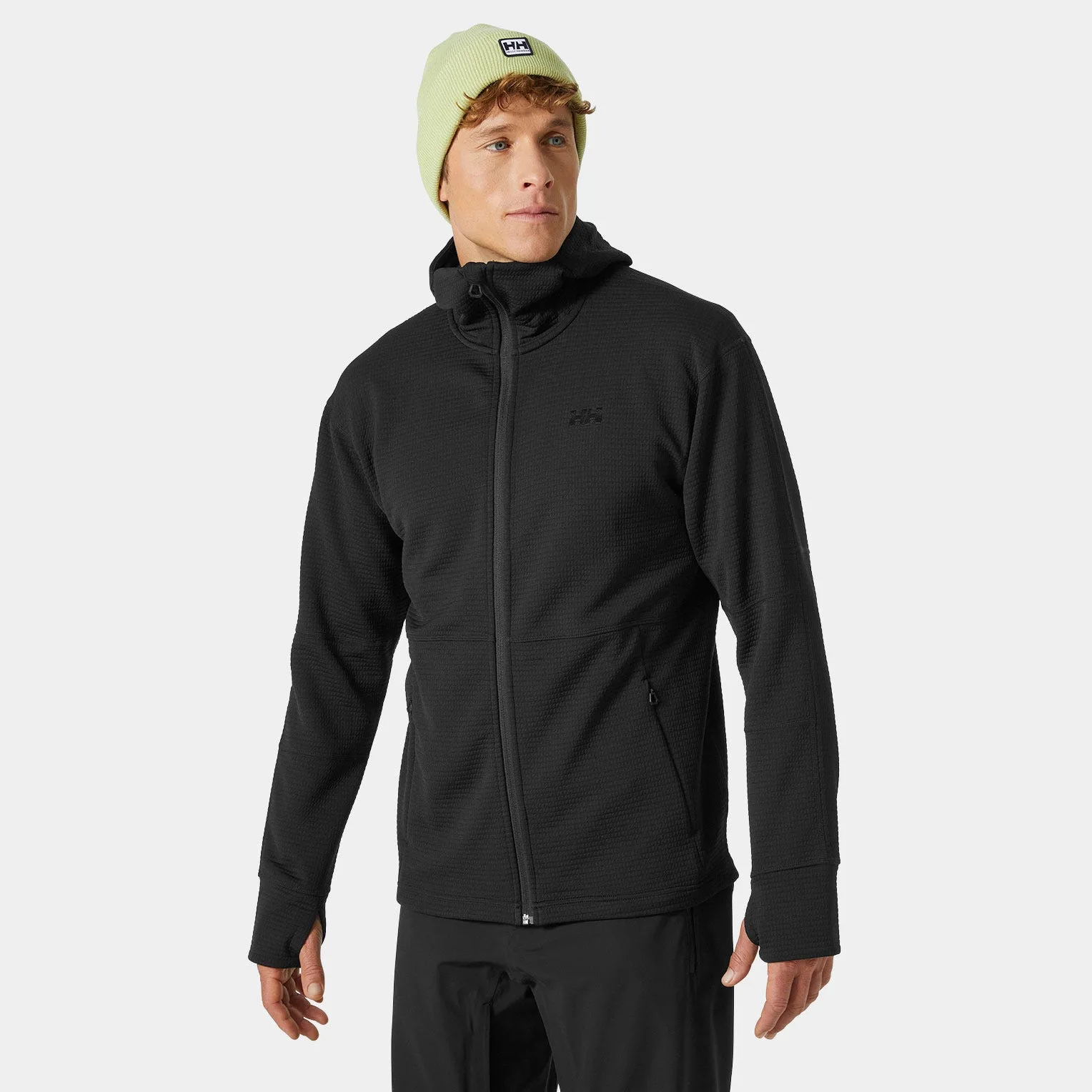 Men's Evolved Air Hooded Midlayer Black 2XL - Black - Male - Helly Hansen - FashionsVida