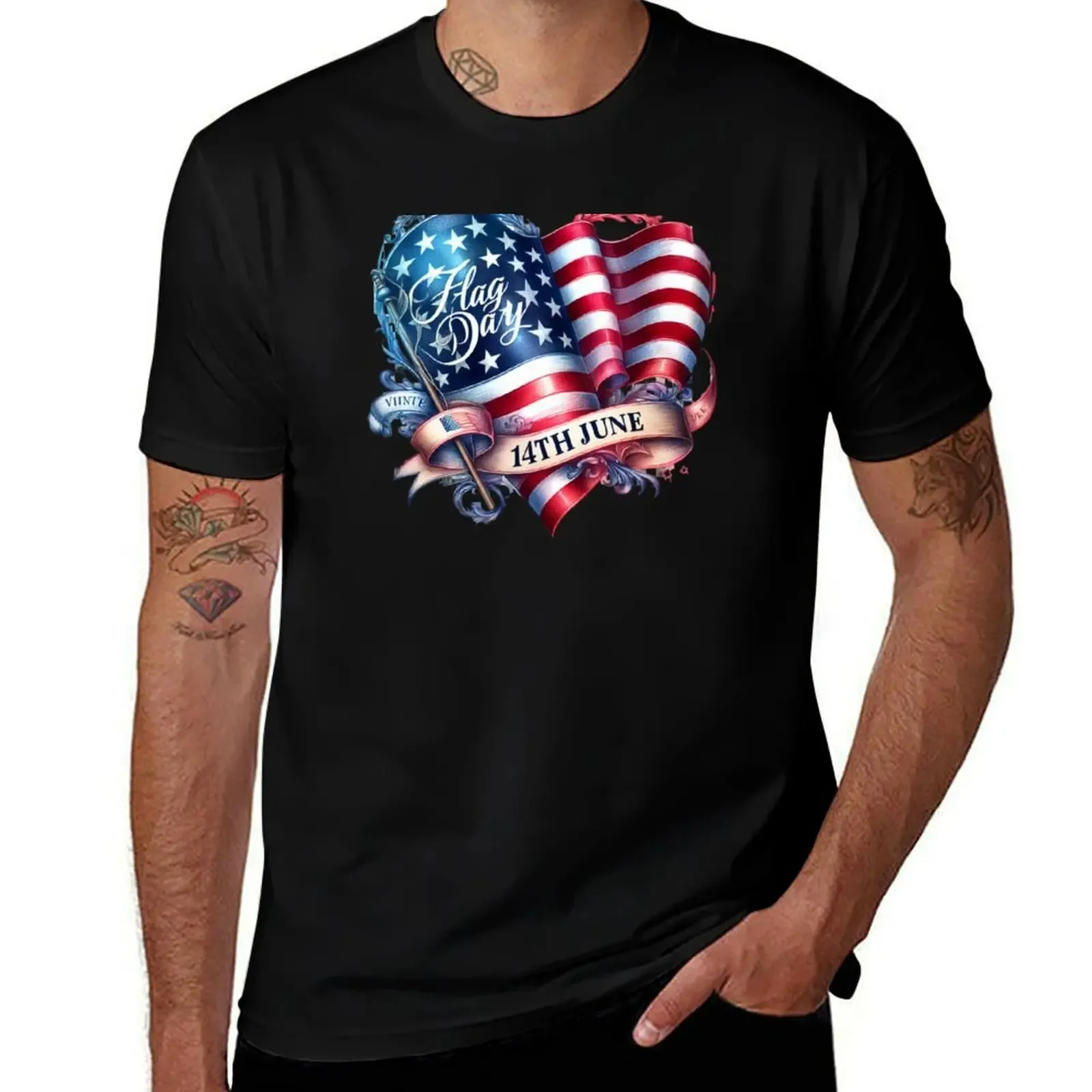 Flag Day Classic Tee Retro T-Shirt Work Short Sleeve Cotton Top - Aliexpress - FashionsVida