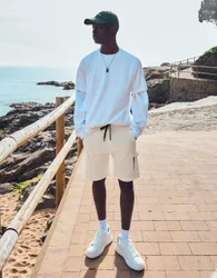 Bermuda Regular Fit Cargo S Blanc