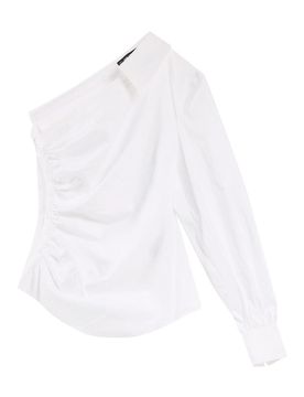 One Shoulder Popeline Blouse